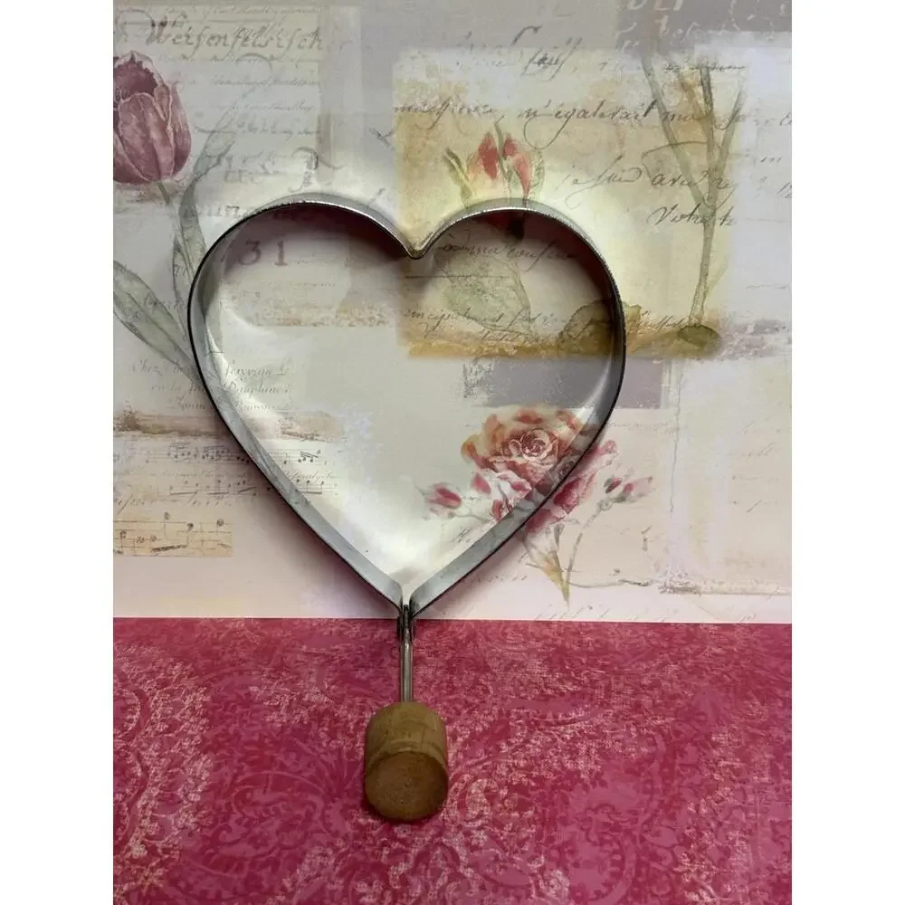 Vintage Metal Cookie‎ Cutters w/ Wooden Handles